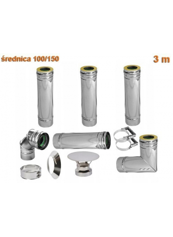 KOMIN izolowany 100/150 3 m piece kondensacyjne